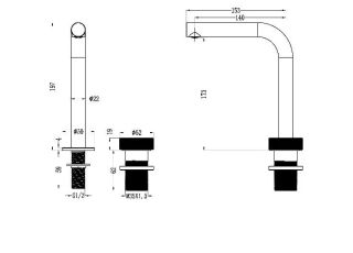 Автоматический смеситель для раковины Boheme Tech 158-MG золото матовое